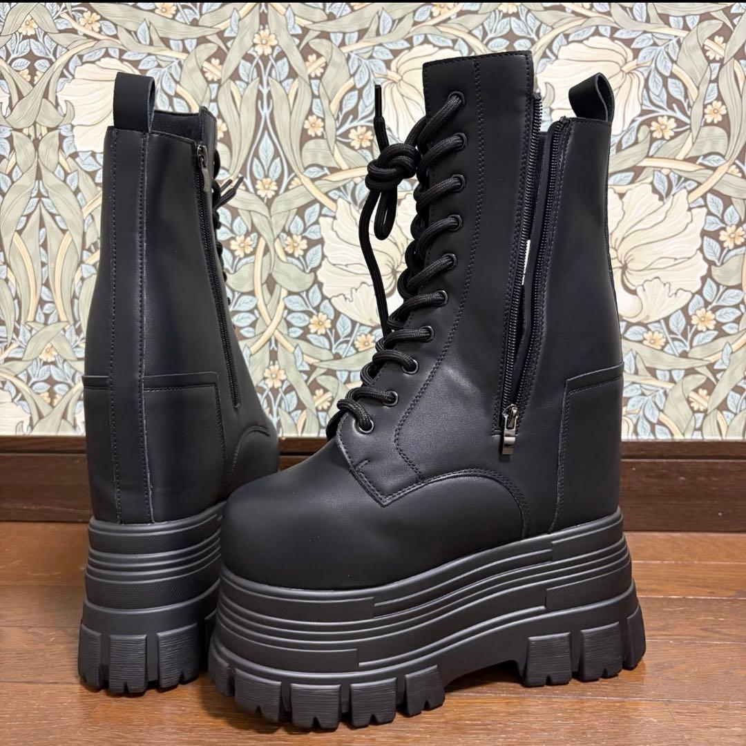 【激安お得】22センチアップ シークレットブーツ 黒 23.5センチ