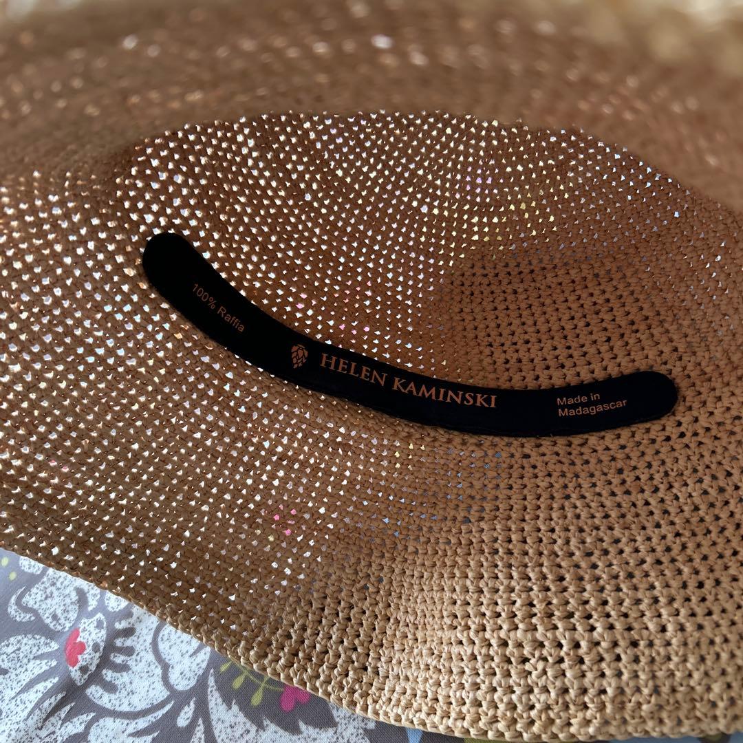 ヘレンカミンスキー　ラフィア麦わら帽子 つば広