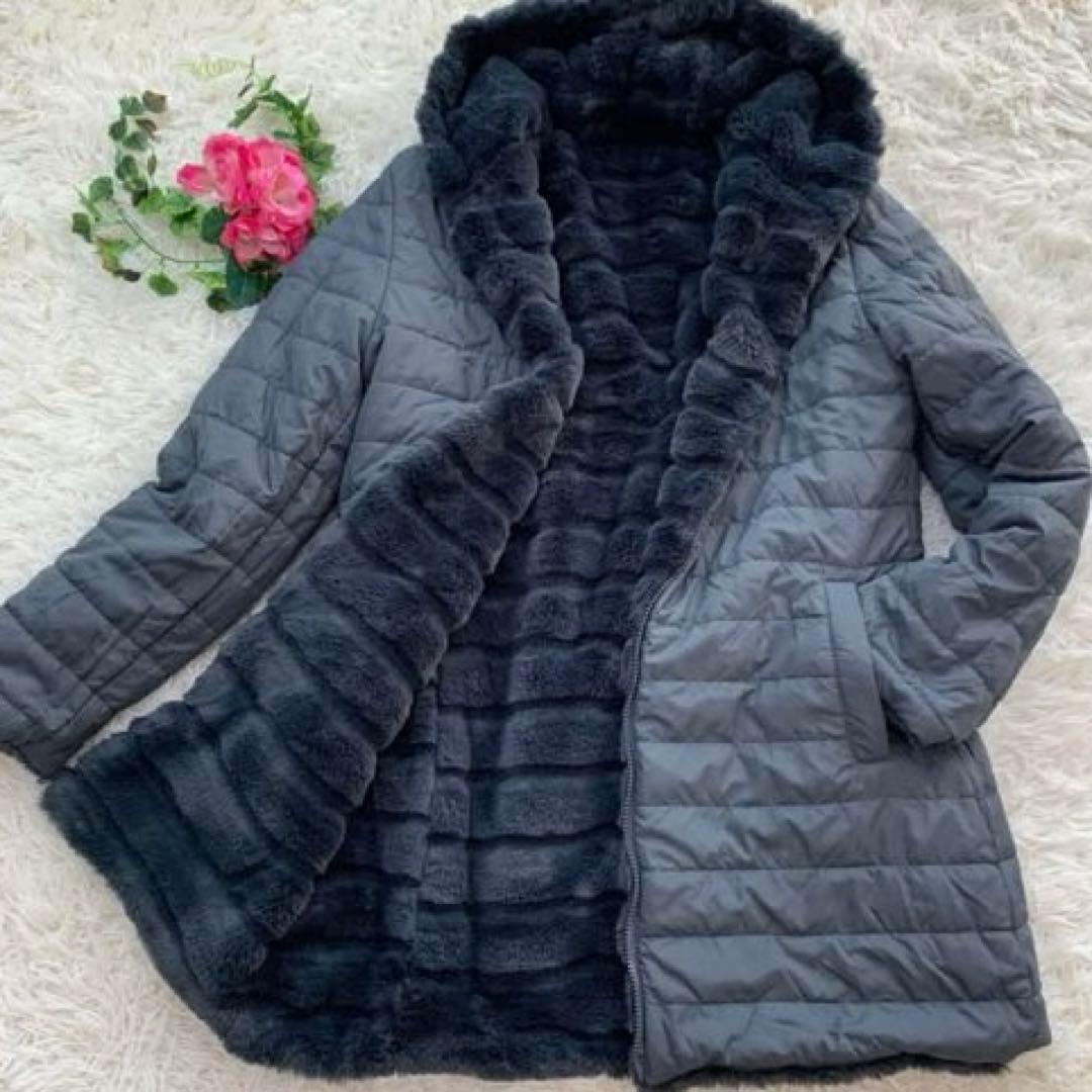 【XL】KATE LALTRAMODA ボアコート リバーシブル 大きいサイズ