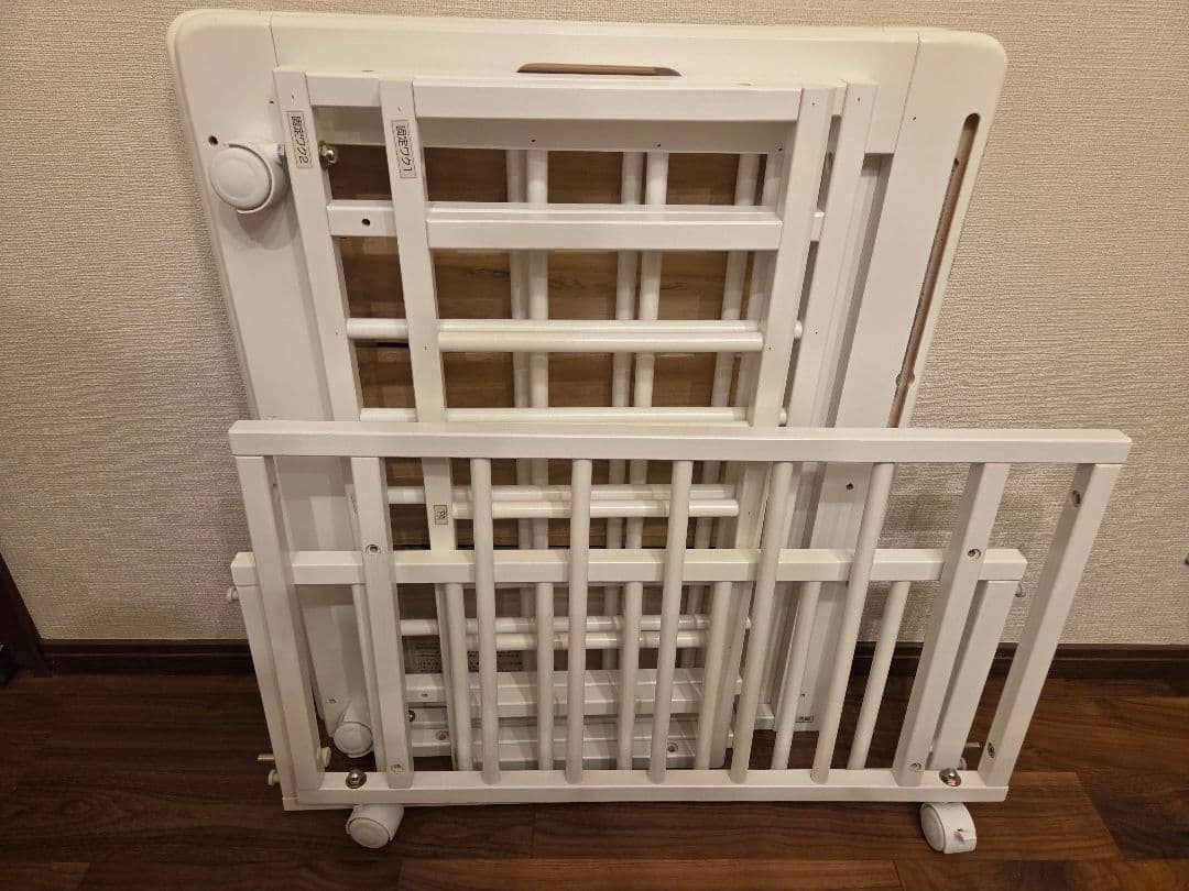 カトージ　ミニミニベビーベッドⅡ ホワイト　美品　新生児〜1歳