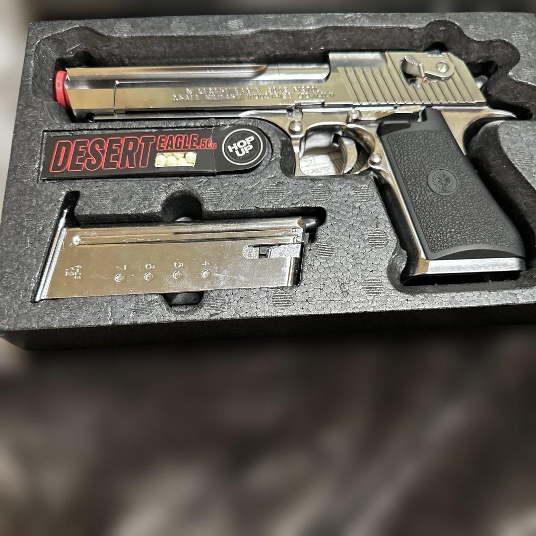 東京マルイ　ガスブロ　DESERT EAGLE .50AE クロームステンレス
