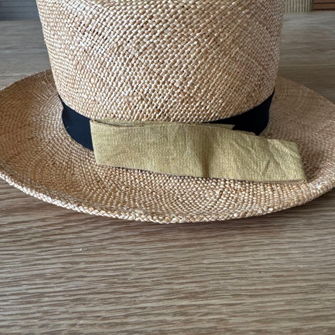 カワムラ帽子店 カンカン帽 Lサイズ 替えリボン付き