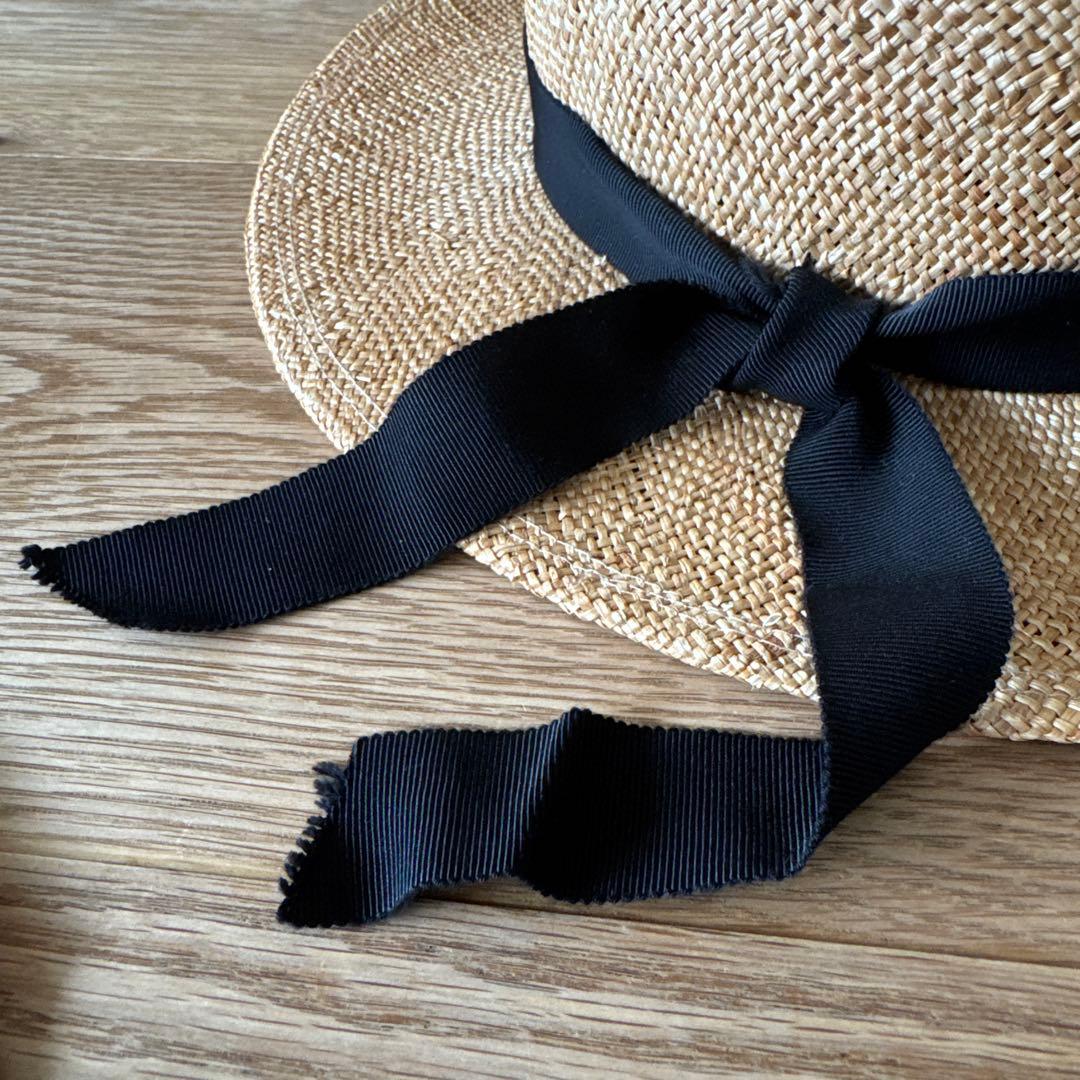 カワムラ帽子店 カンカン帽 Lサイズ 替えリボン付き