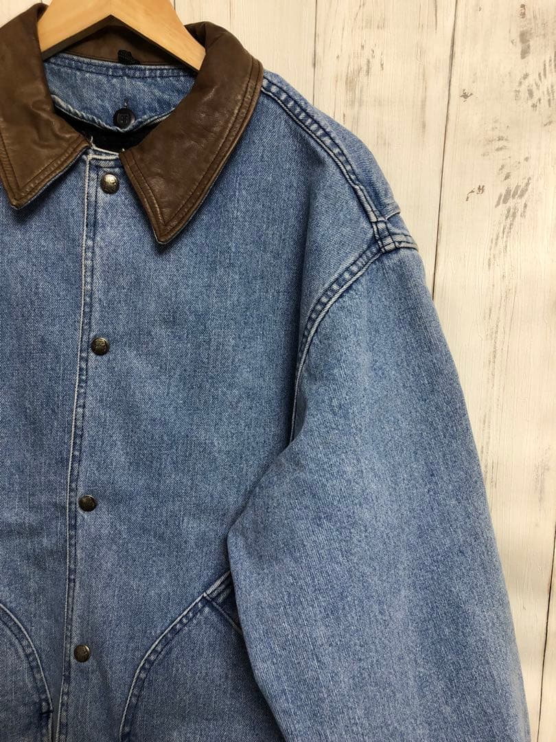 80s Woolrich デニムカバーオール L ウールリッチ ライナー付き