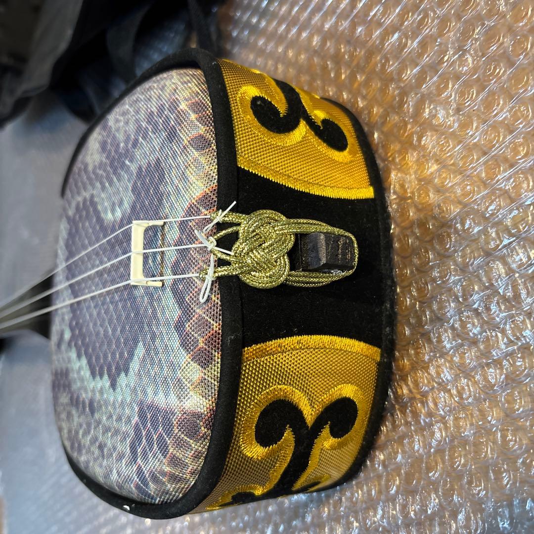 沖縄三線　三線　リュックケース付き　合皮　人工皮　蛇柄　三味線