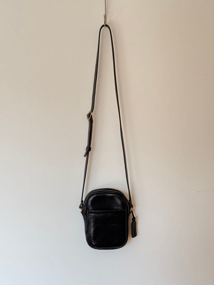 【美品】アナロジコ analogico ポケットミニショルダー バッグ ブラック