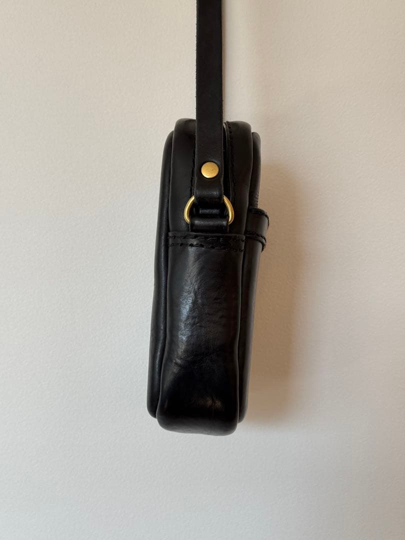 【美品】アナロジコ analogico ポケットミニショルダー バッグ ブラック