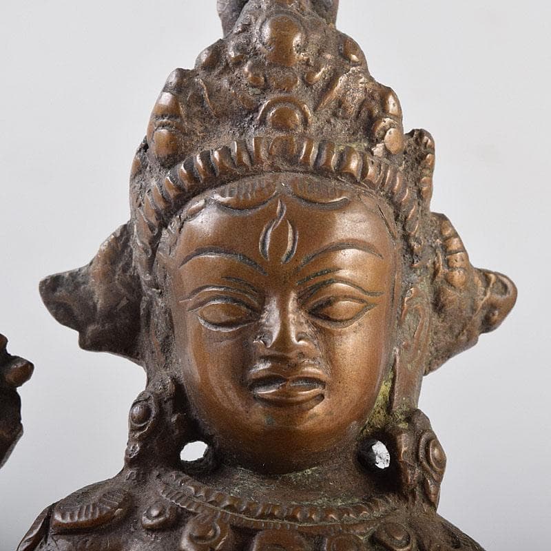 仏教美術　古銅　ヴィシュヌ神像　チベット仏　仏像　置物　V　R9035