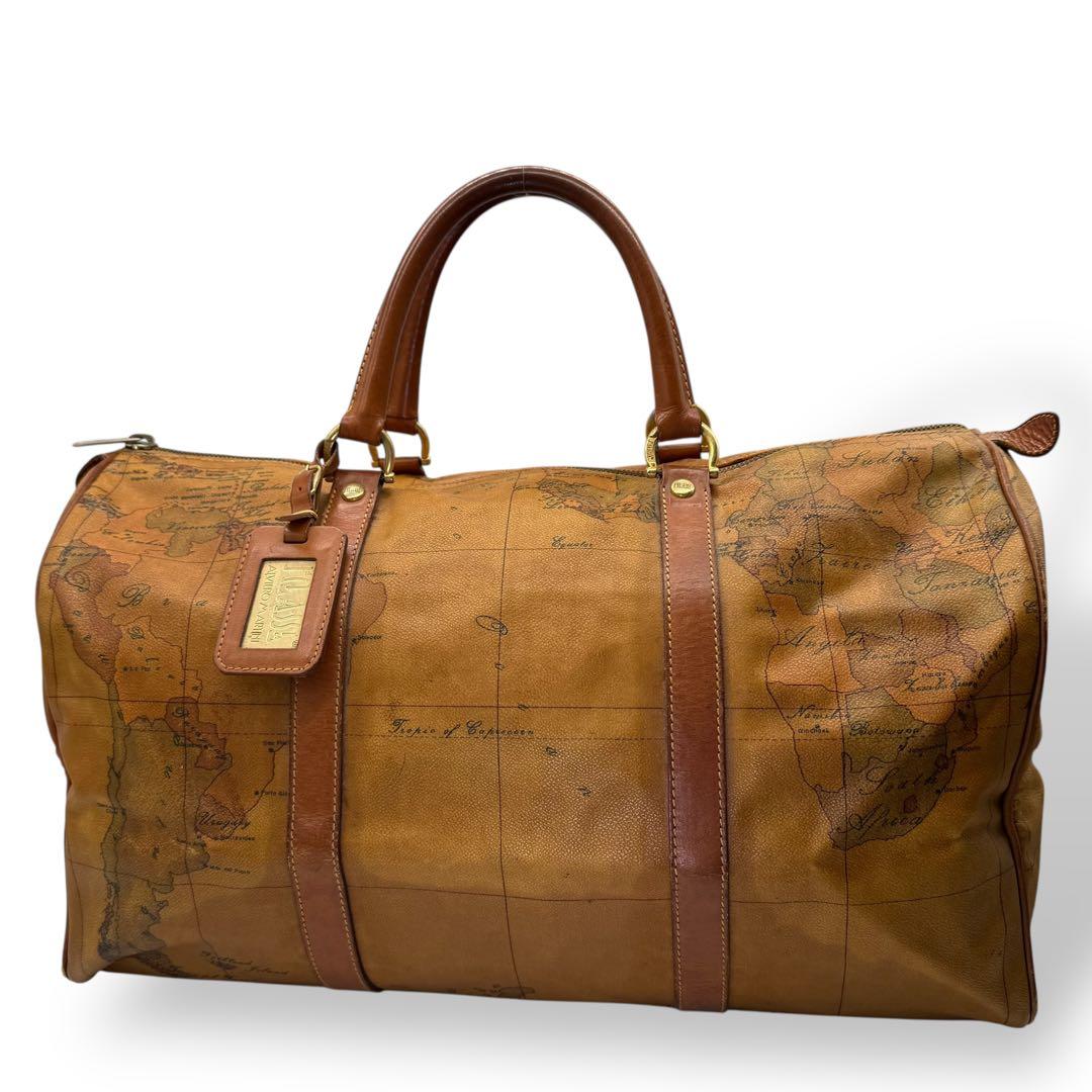服好き個人事業主  プリマクラッセ ボストンバッグ PVC 世界地図柄