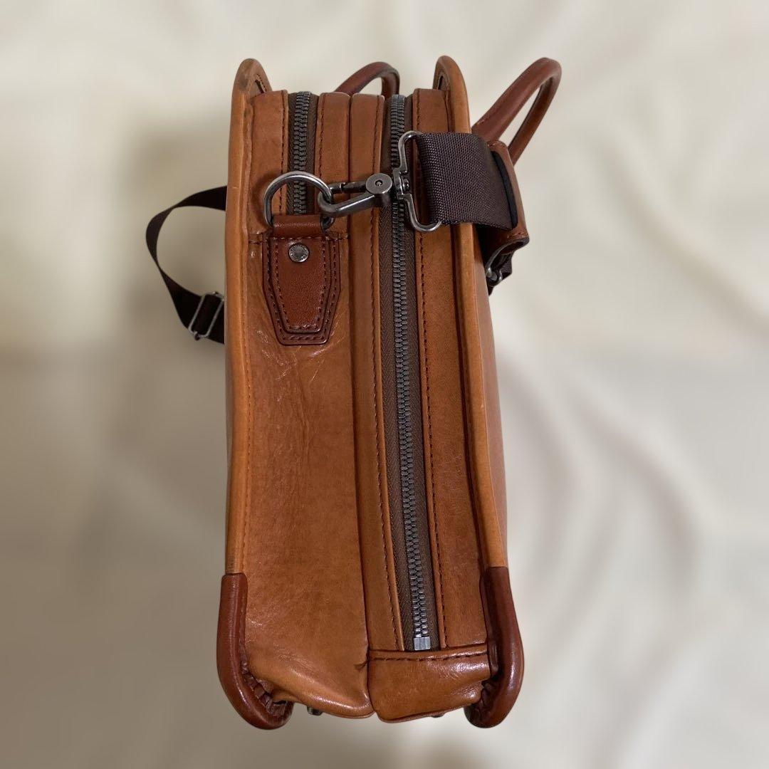 FUJI TAKA ビジネスバッグ レザー　ブラウン