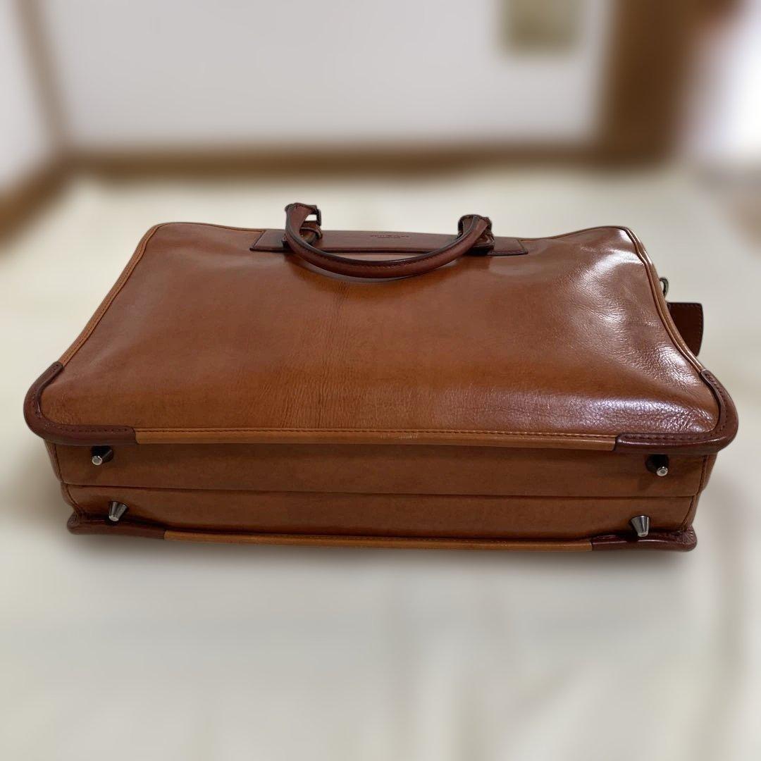 FUJI TAKA ビジネスバッグ レザー　ブラウン