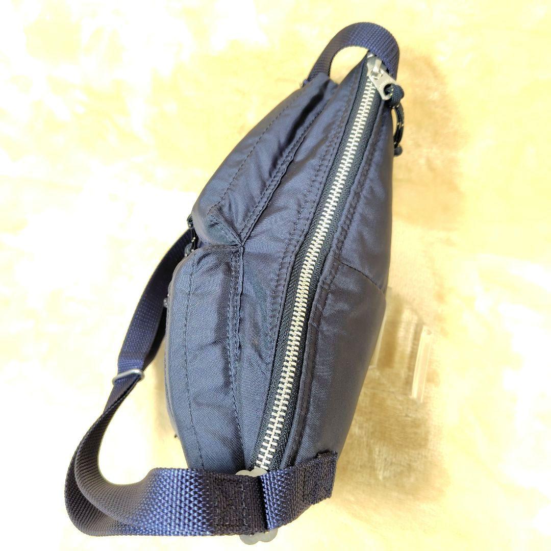 未使用級 PORTER ポーター フォース ショルダーバッグ サコッシュ 紺色