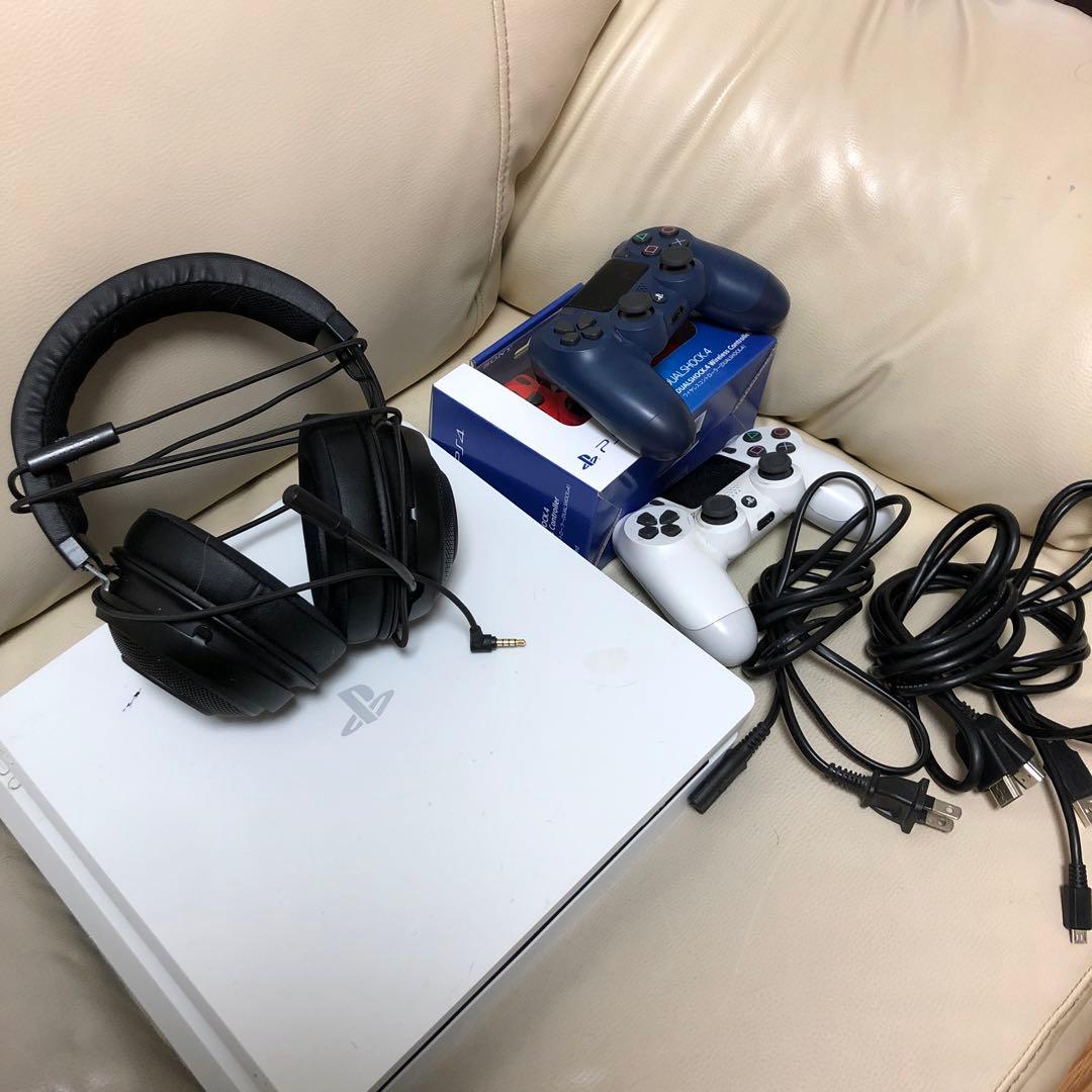 PS4 本体 ホワイト500GB CUH-2100A 新品コントローラー&おまけ