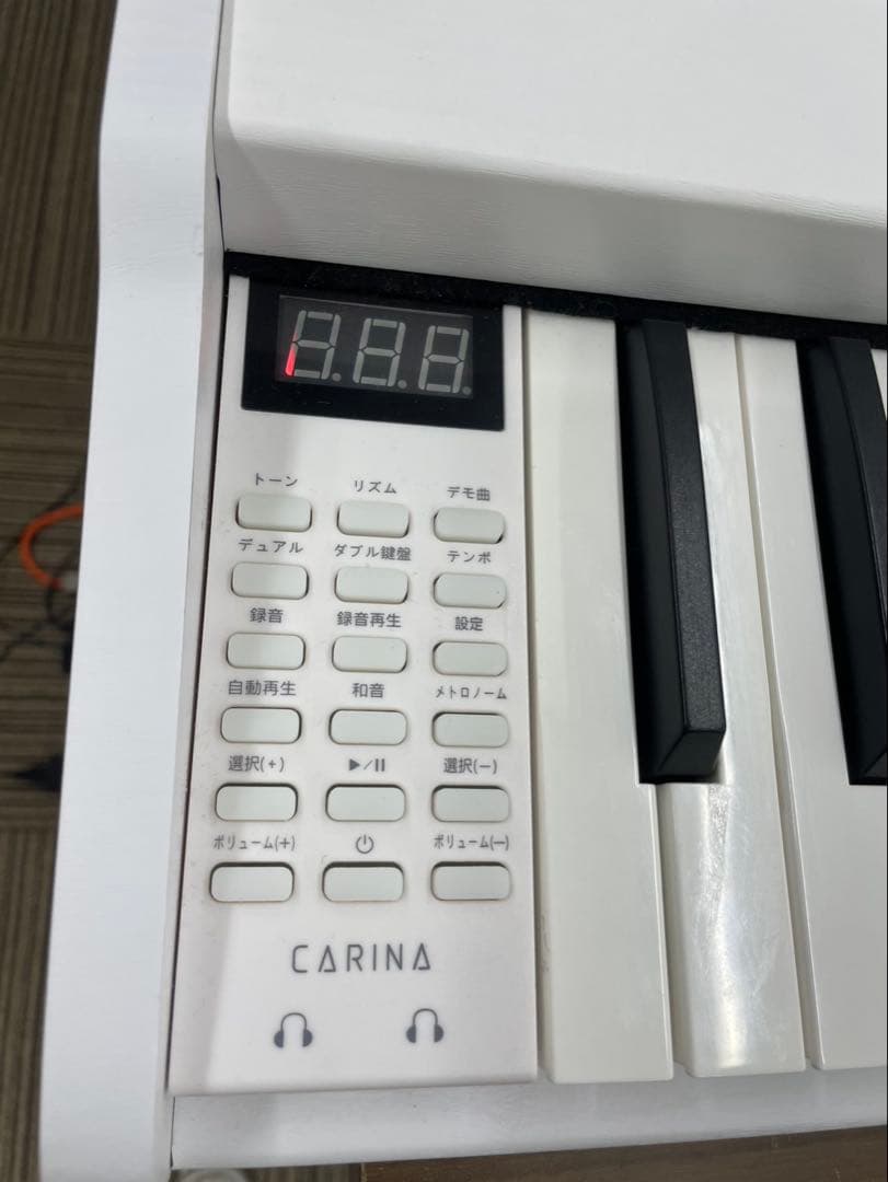 電子ピアノ88鍵盤　木目調ボディ　給電タイプ　ホワイト