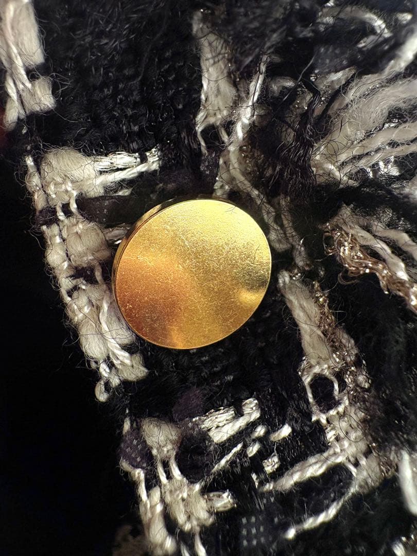 【美品】GRACECONTINENTAL ツイードファーコート　ラメ