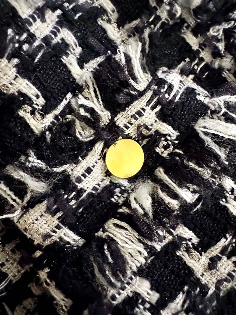 【美品】GRACECONTINENTAL ツイードファーコート　ラメ