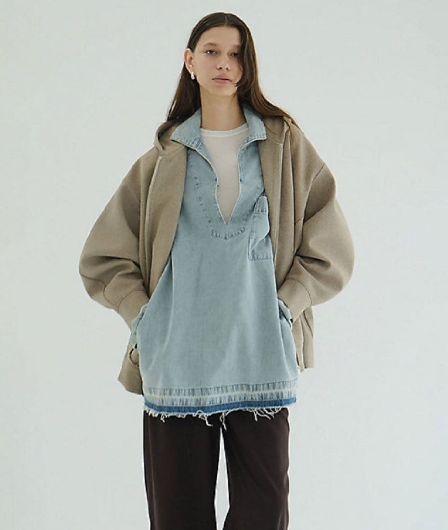 新品未使用　CLANE クラネDENIM OVER SKIPPER SHIRTS