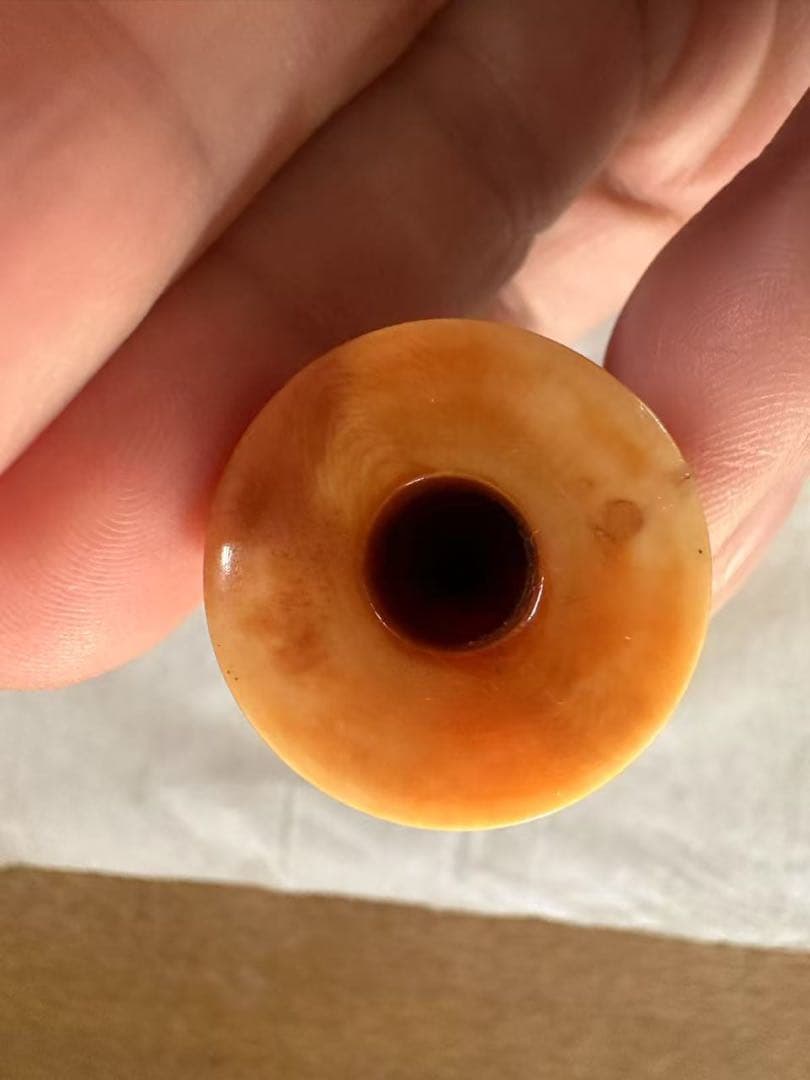 鯨歯 マッコウ鯨 牙 パイプ キセル 特大 56グラム