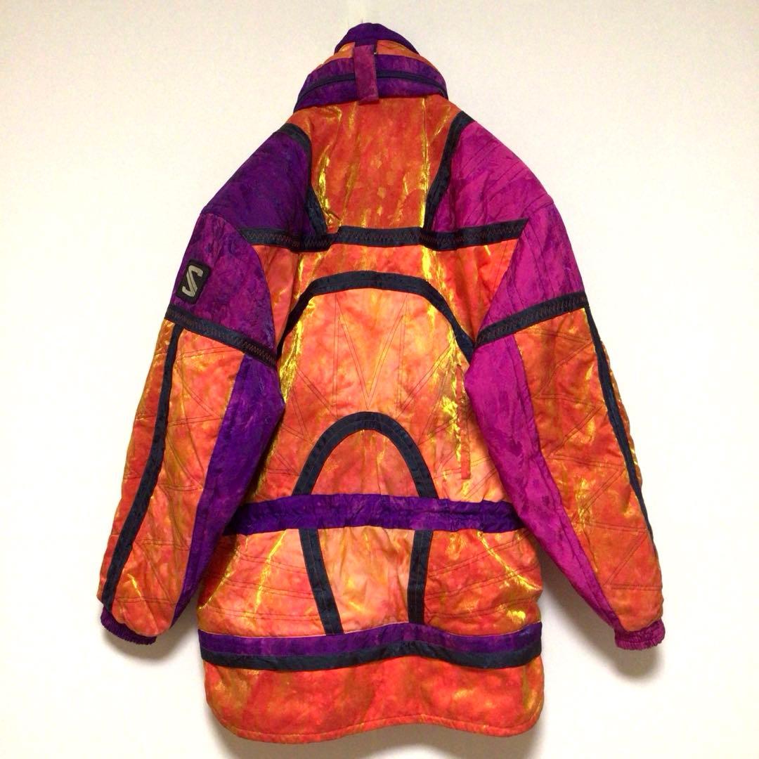 90s SALOMON スキーウェア 大きめLL サイズ セットアップy2k総柄