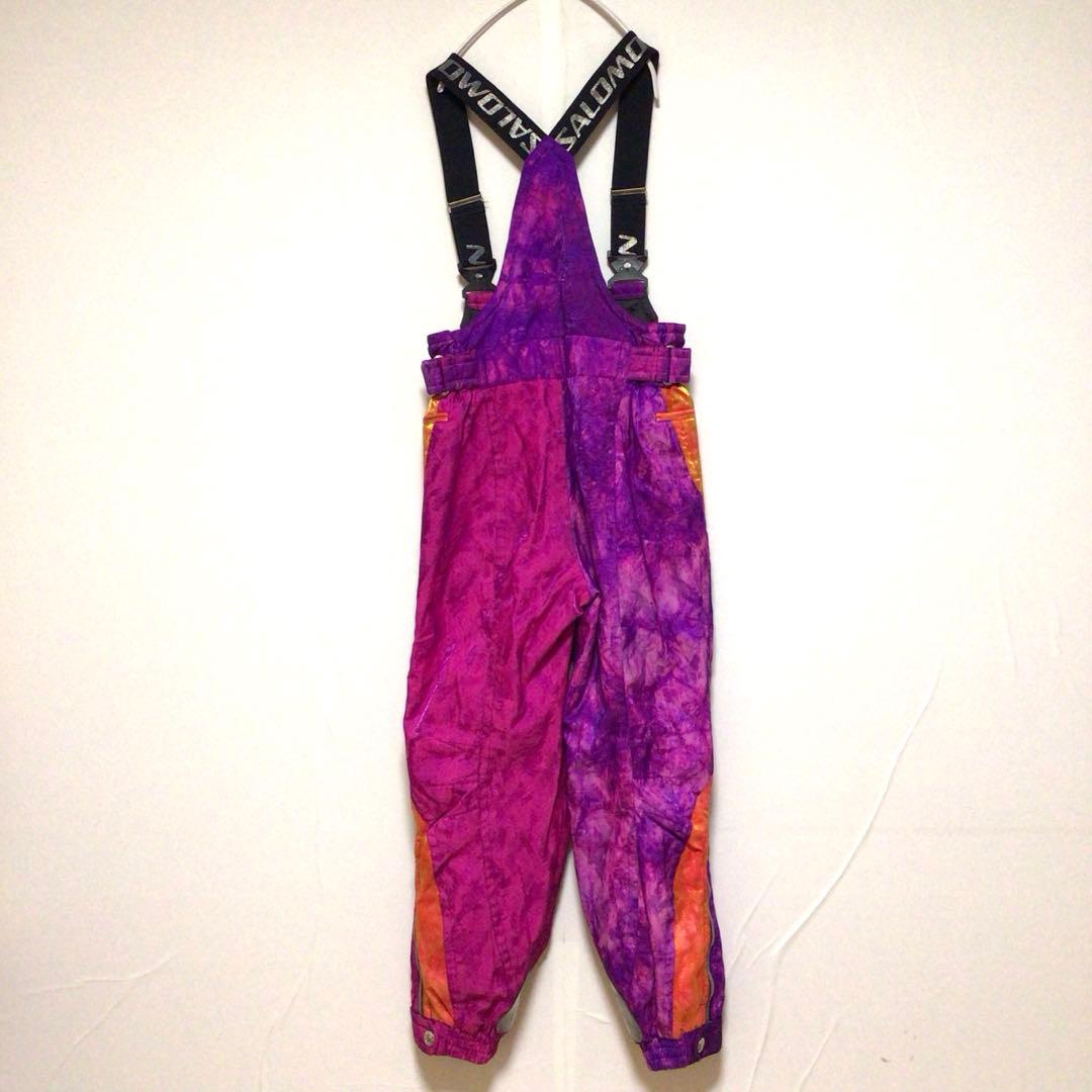 90s SALOMON スキーウェア 大きめLL サイズ セットアップy2k総柄