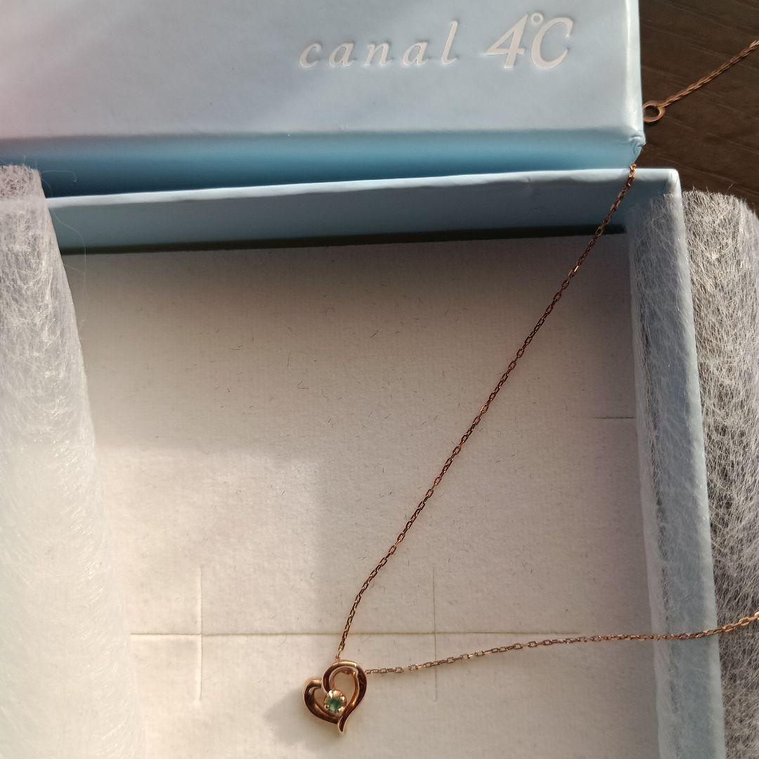 canal4℃エメラルド石K10ネックレス
