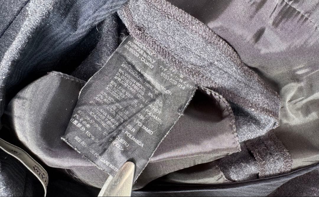 パンツ Archive PRADA leather belt slacks gray