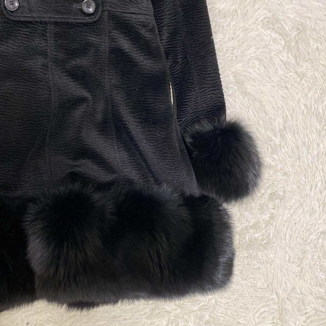 極美品 グレースコンチネンタル フォックスファー ダッフル風コート エレガント