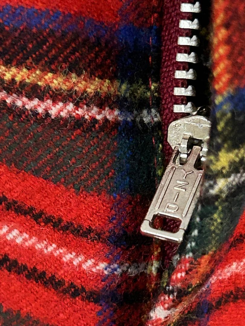 新品未使用　VAN ヴィンテージ　ウール赤タータンチェックパンツLサイズ（82）