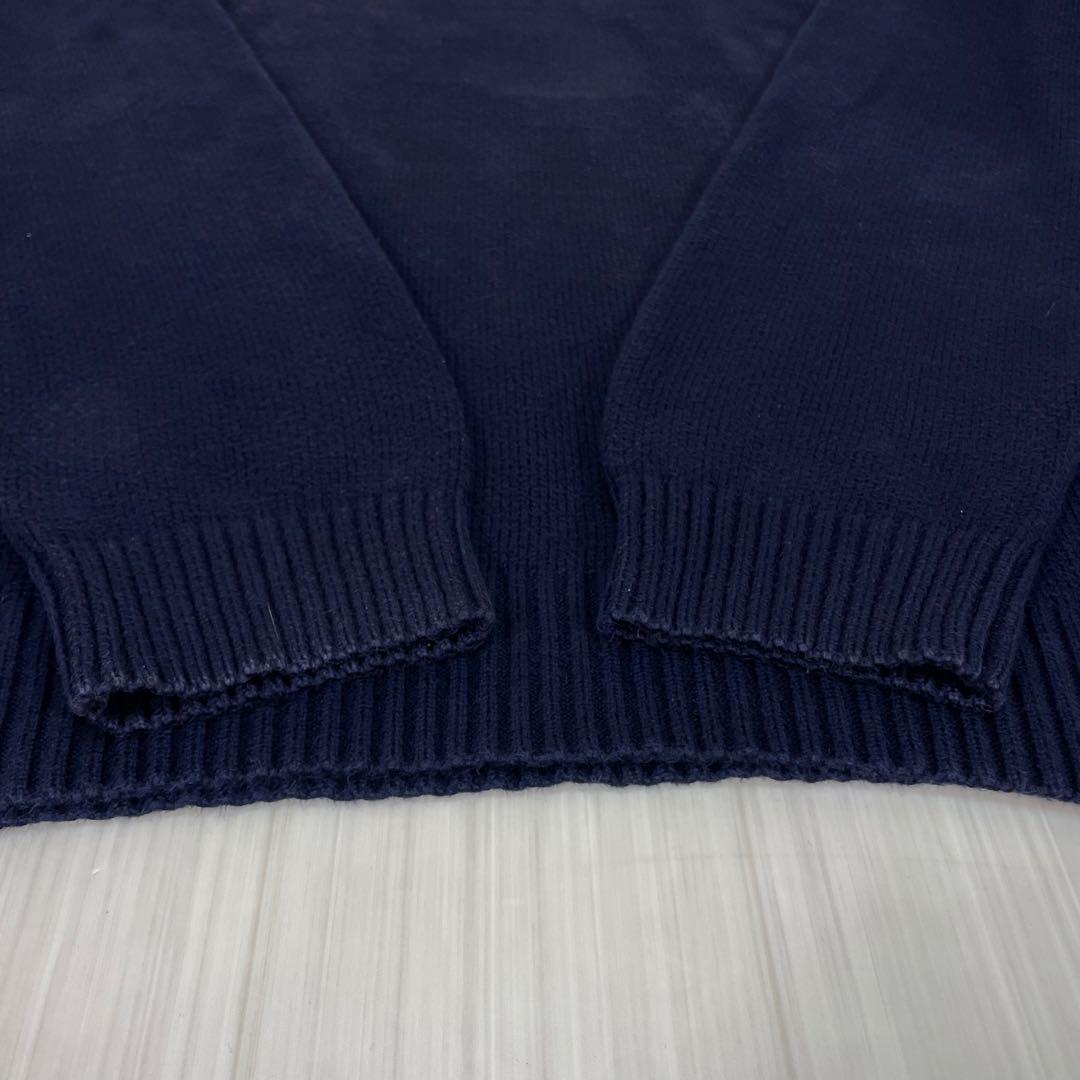 ☆とても大きなサイズ☆ポロラルフ クルーネック コットンニット 4XLT 濃紺