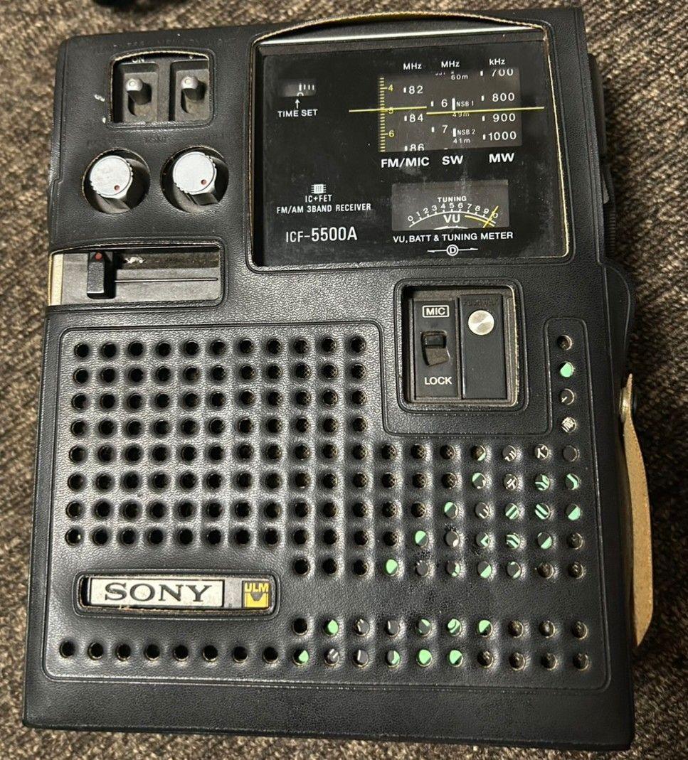 キヨぽん様☆SONY ICF-5500A ラジオ受信機 ACアダプター付