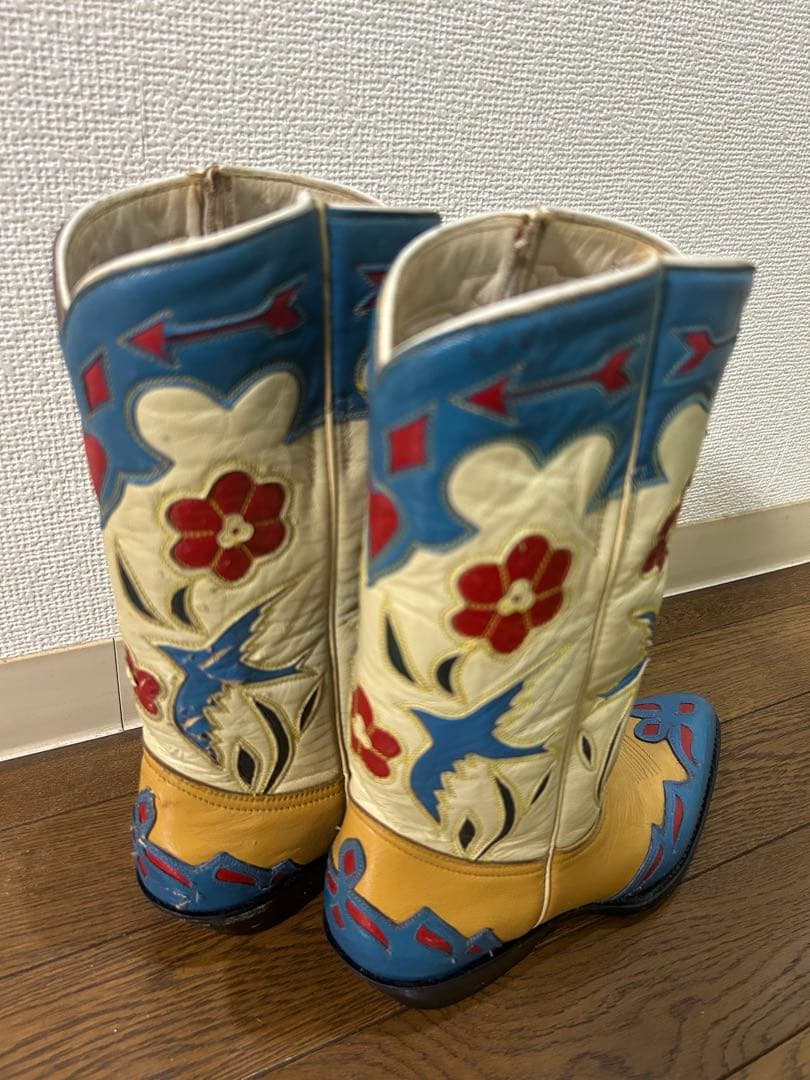 Montana ウエスタンブーツ 花柄 ハート柄