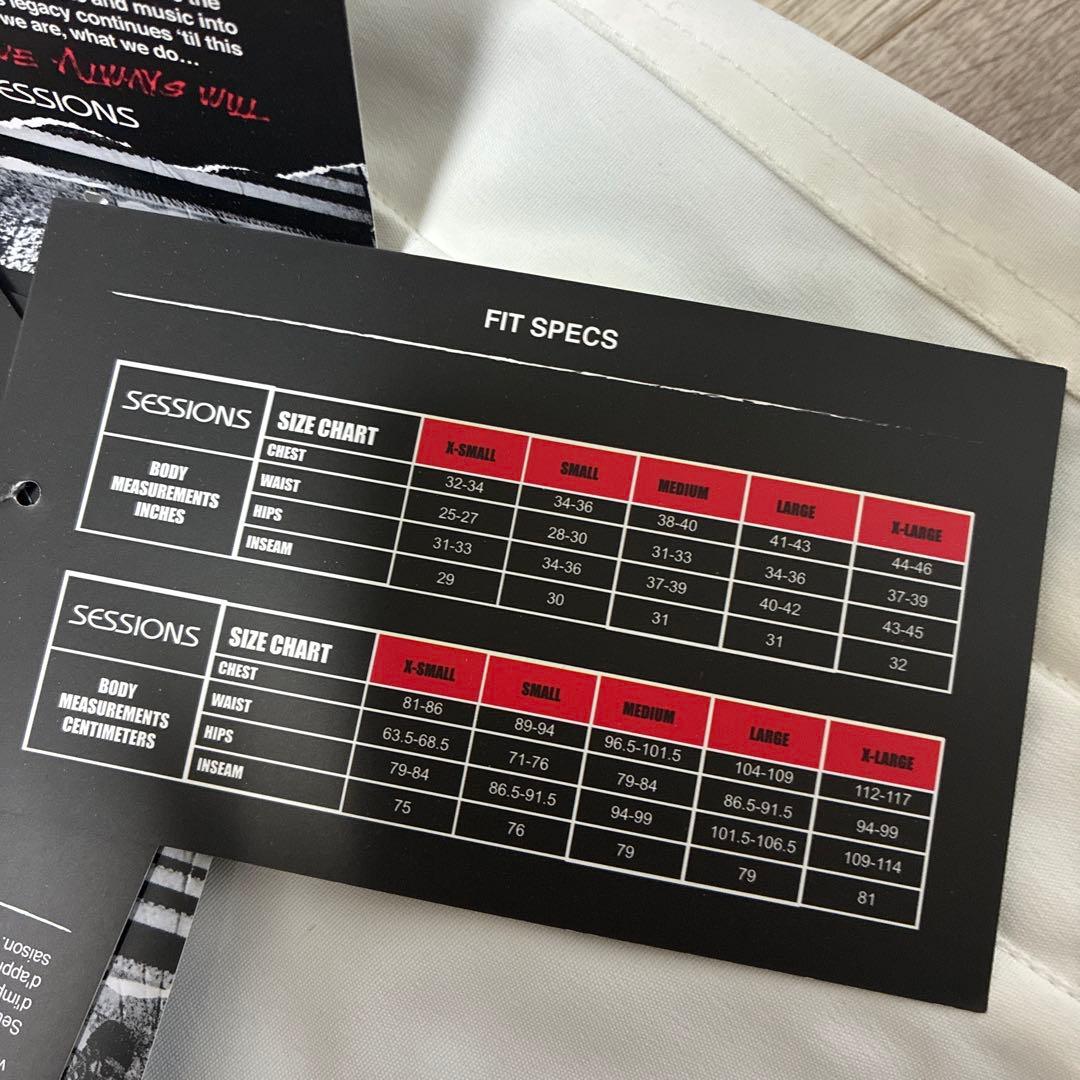 定価3.7万未使用 セッションズ MAJOR CARGO スノボパンツ XL 白