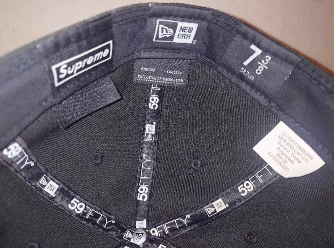 supreme handstyle New eraキャップ3/8 美品