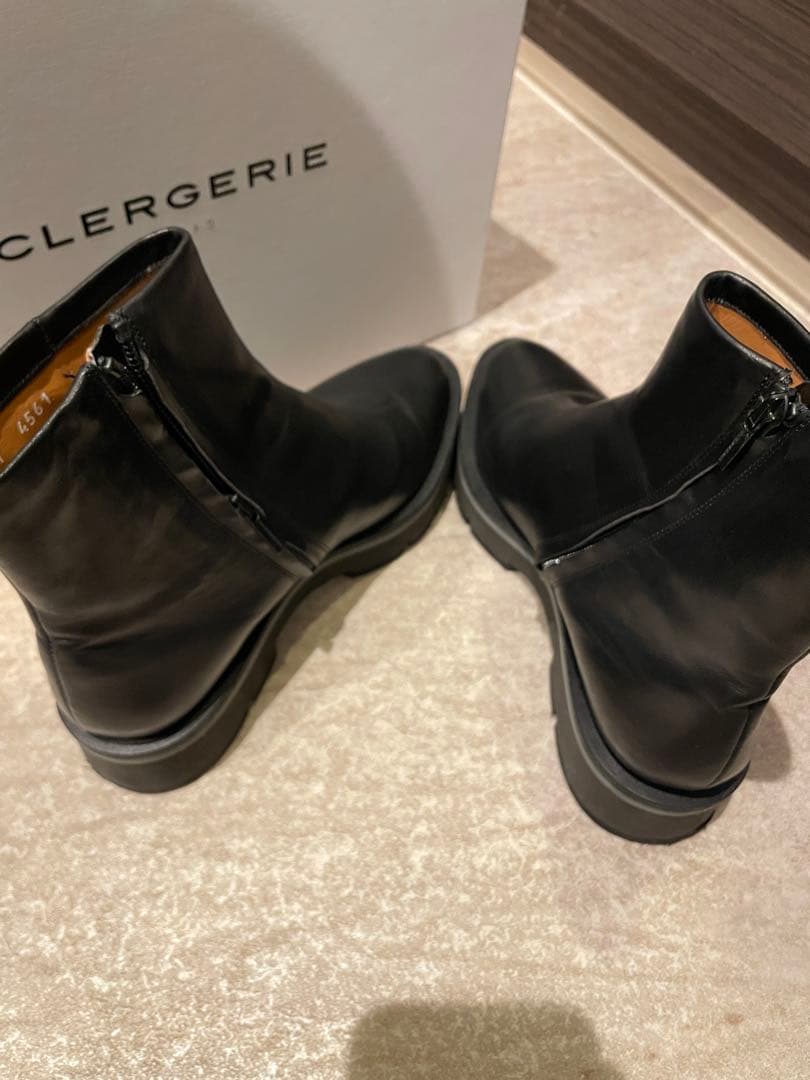☆フランス　クレジュリー　CLERGERIE 本革　37 ブラック ブーツ