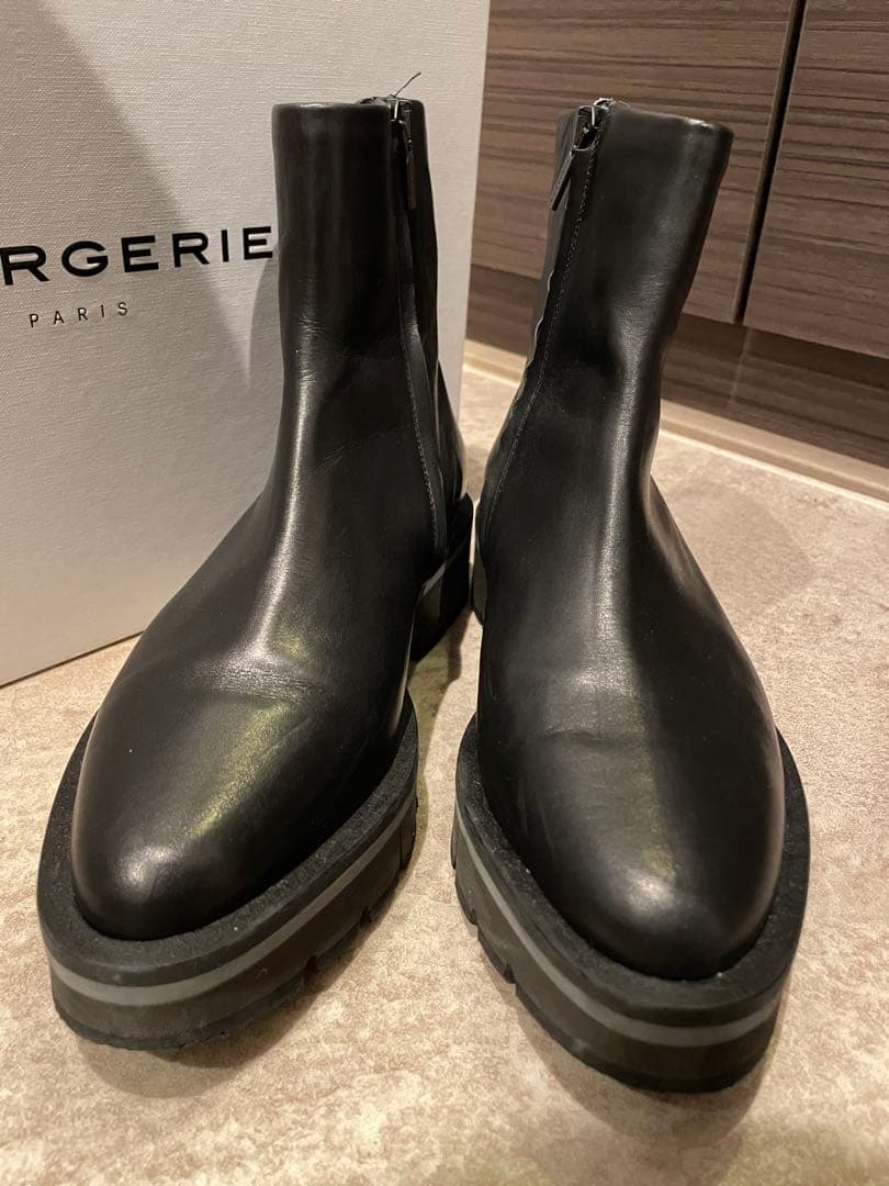 ☆フランス　クレジュリー　CLERGERIE 本革　37 ブラック ブーツ