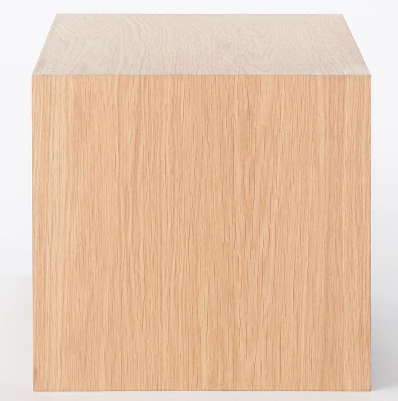 新品未使用【廃盤品】無印良品 木製収納ケース オーク材 ワイド2段