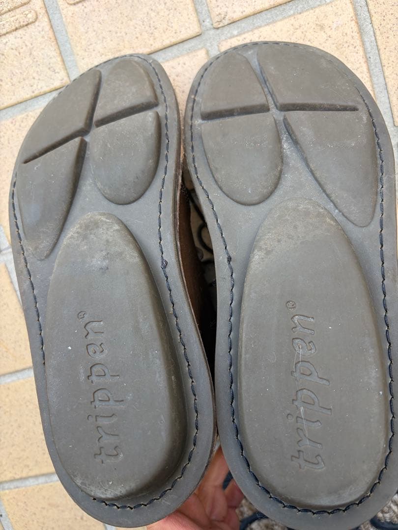 trippen 39 カーキ　レザーブーツ