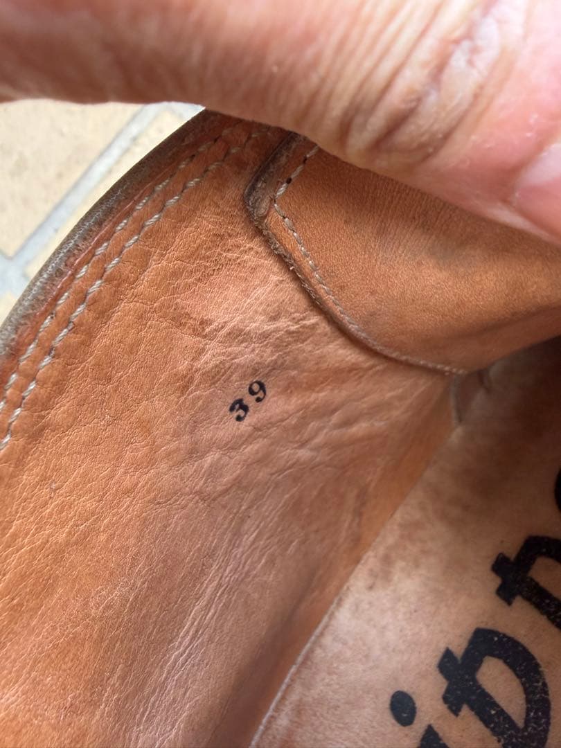 trippen 39 カーキ　レザーブーツ