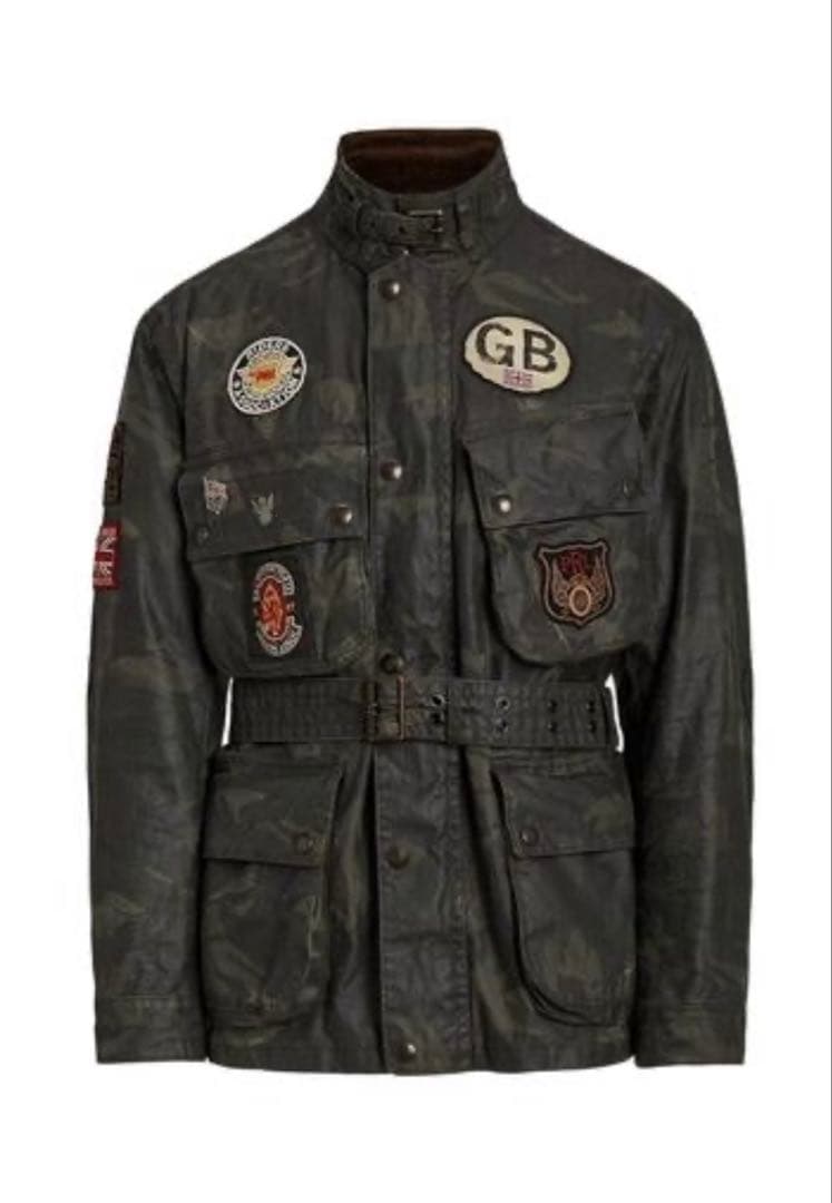 ラルフローレン　オイル　クロス　ジャケット　xsサイズ　カモ　迷彩