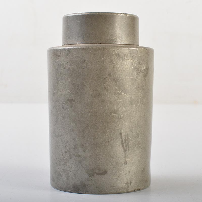 Momo 煎茶道具　古錫　点銅款　茶壷　茶心壷　約187g　M　R7269