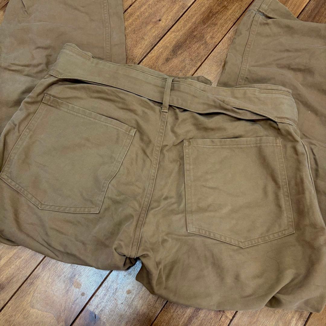 【今日限り】COMOLI ベルテッドチノパンツ　コットンリネン版