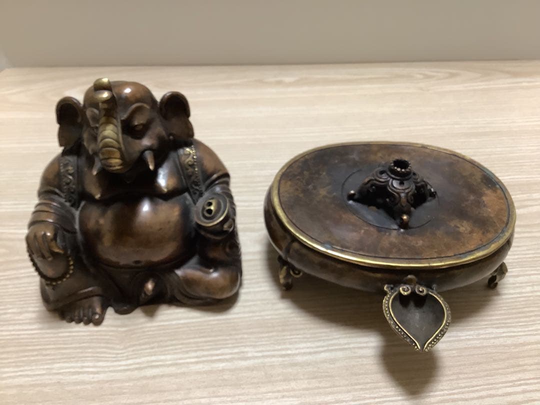《 チベット密教　ヒンドゥー教　新品 》 ガネーシャ　インセンスバーナー　香炉
