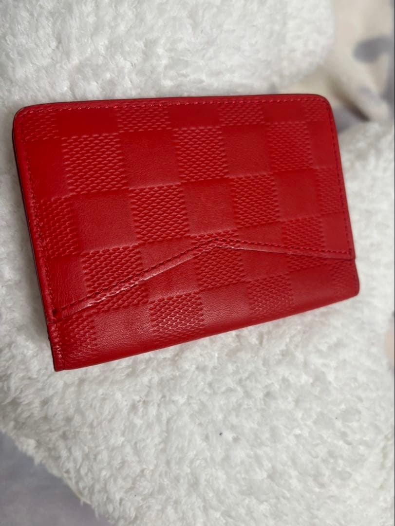 LOUIS VUITTON ダミエ アンフィニ カードケース 名刺入れ　赤