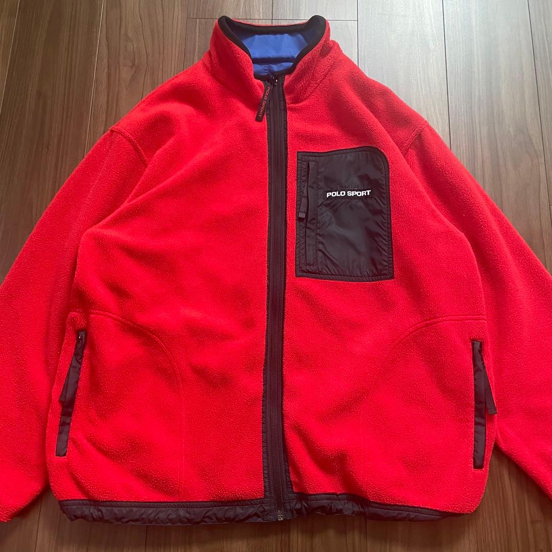 POLO SPORT★ナイロンジャケット★リバーシブル★XL★ブルー×レッド