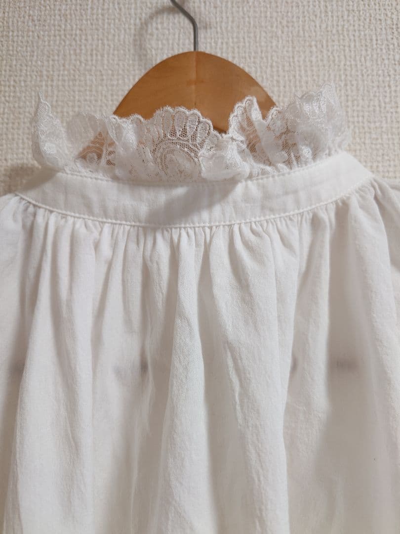 美品　ウィムガゼット　レースギャザーブラウス