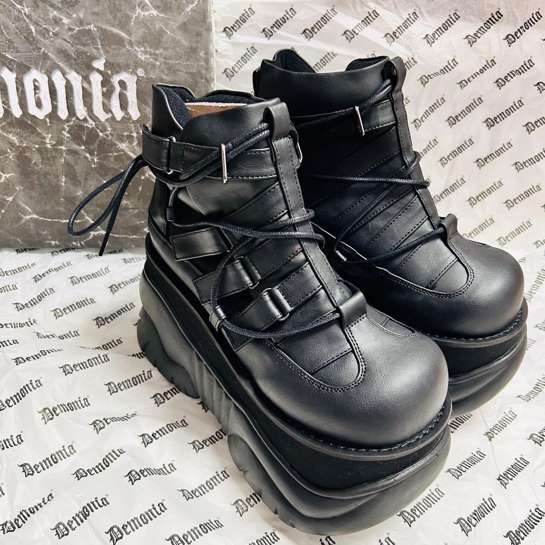 新品未使用⭐️Demonia デモニア 厚底ブーツ スニーカー 26cm 黒 M8