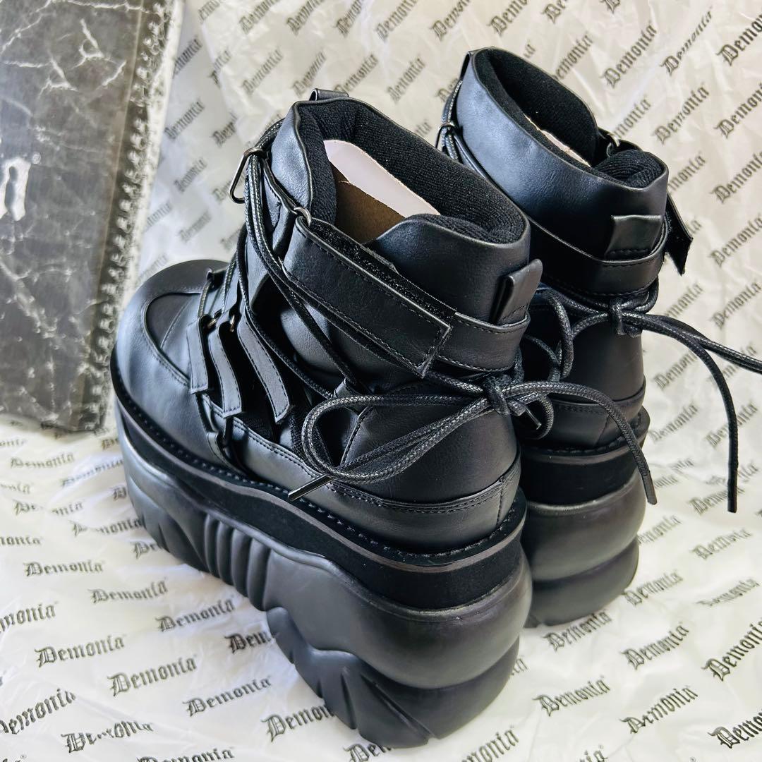 新品未使用⭐️Demonia デモニア 厚底ブーツ スニーカー 26cm 黒 M8