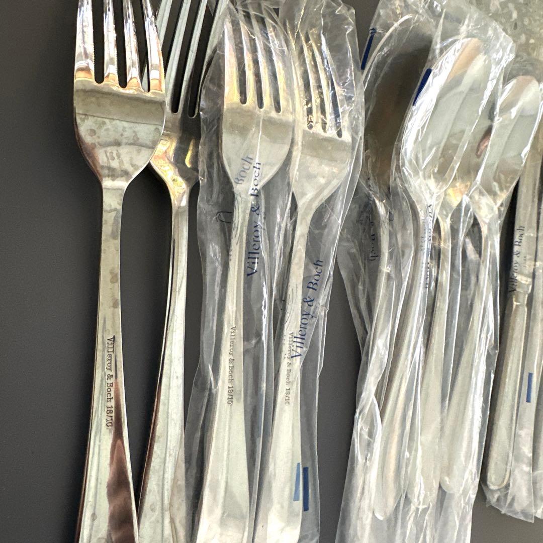 値下美品未使用villeroy&boch ビレロイ&ボッホフォークナイフスプーン