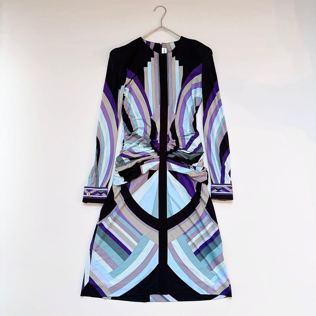 jmgdta 様 レオナールパリ シルク100% ドレープデザインワンピース