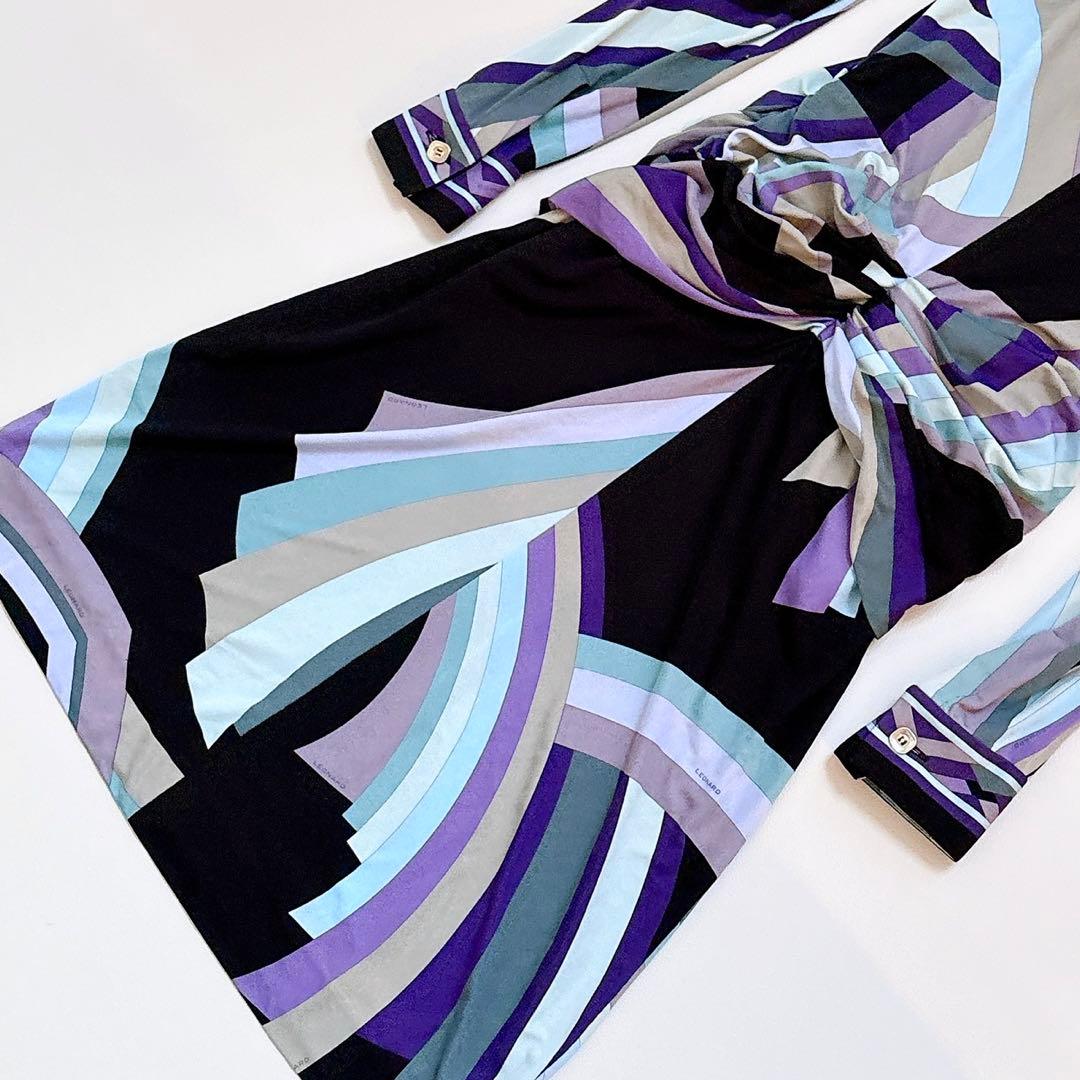 jmgdta 様 レオナールパリ シルク100% ドレープデザインワンピース